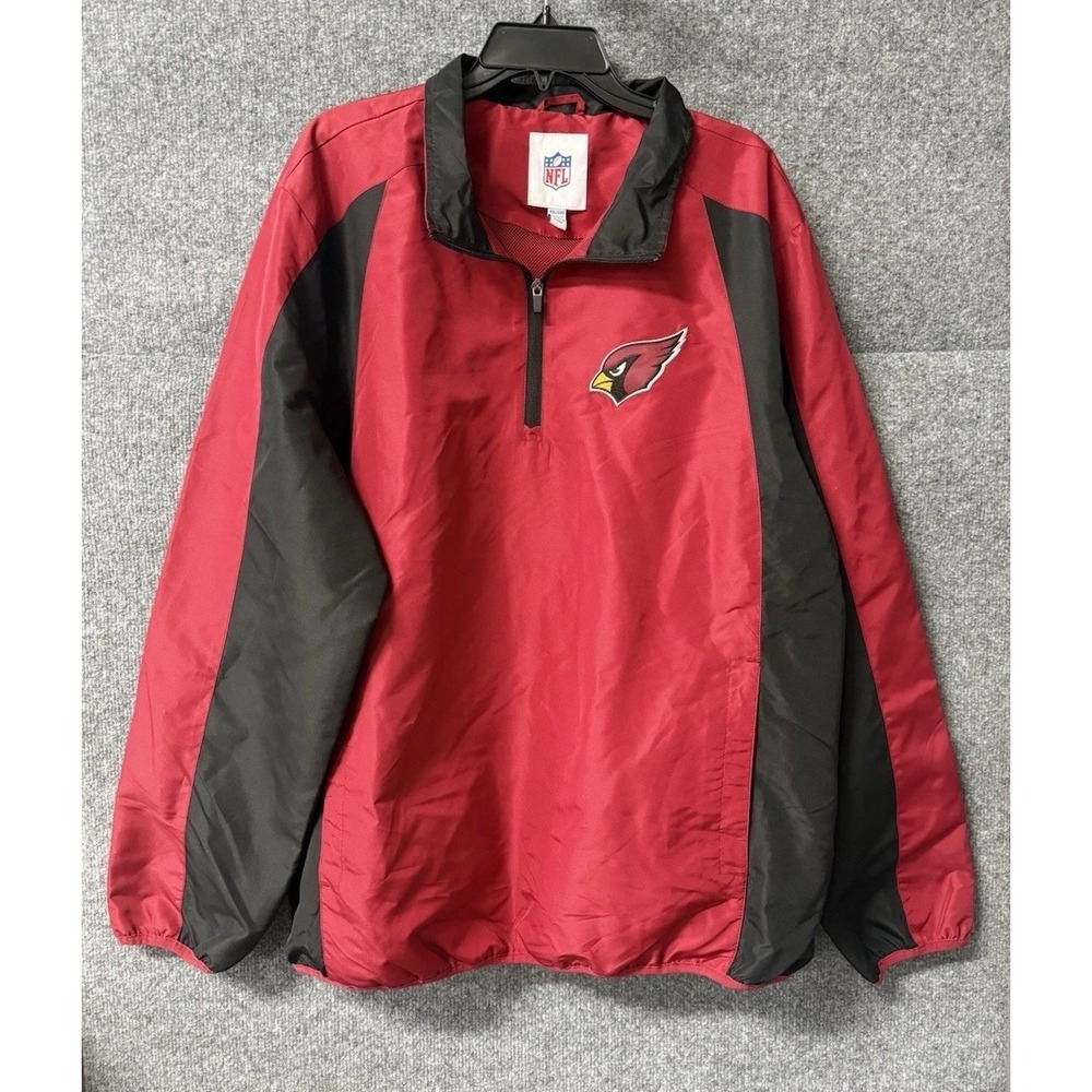 Arizona Cardinals Men's Windbreaker  1/4 Zip Polyester Large NFL‎ Football S1